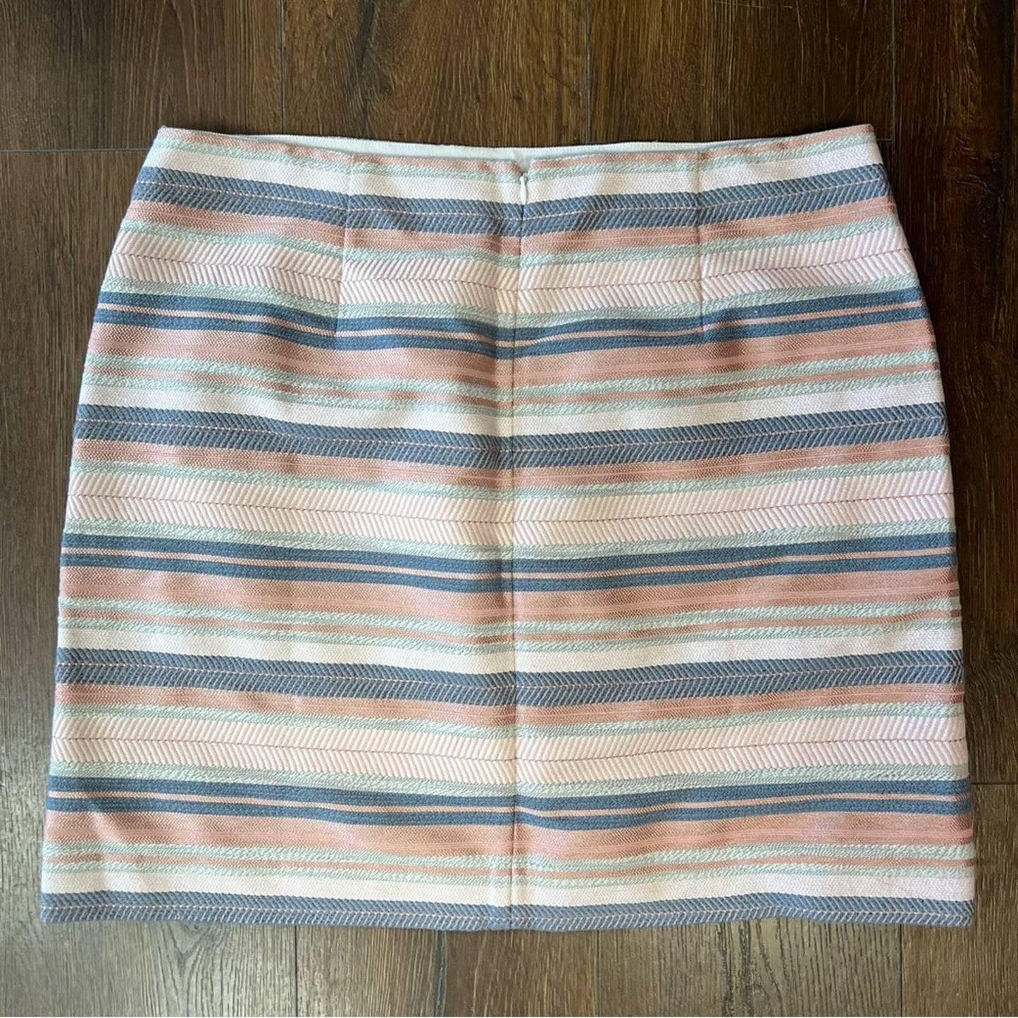 Ann Taylor woven striped pencil skirt SZ 14