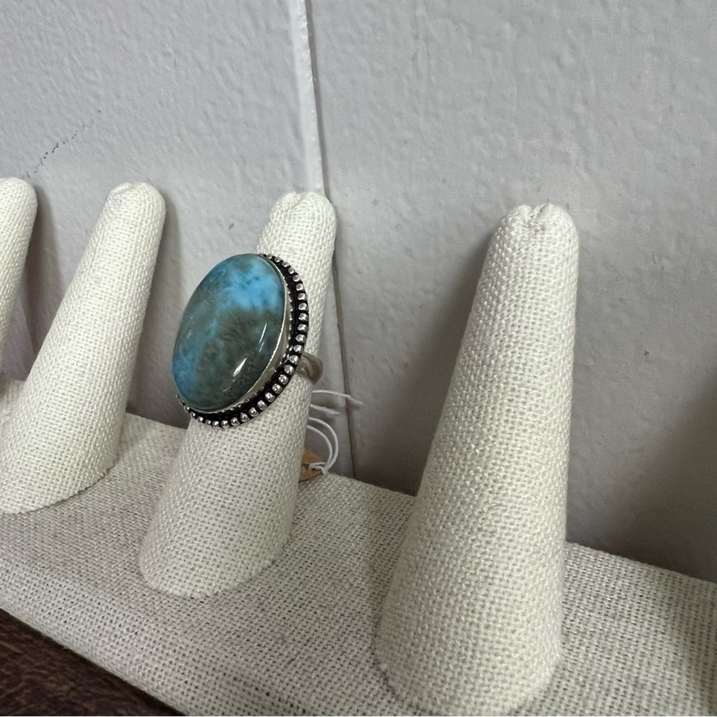 Sterling ring with large stone SZ 7