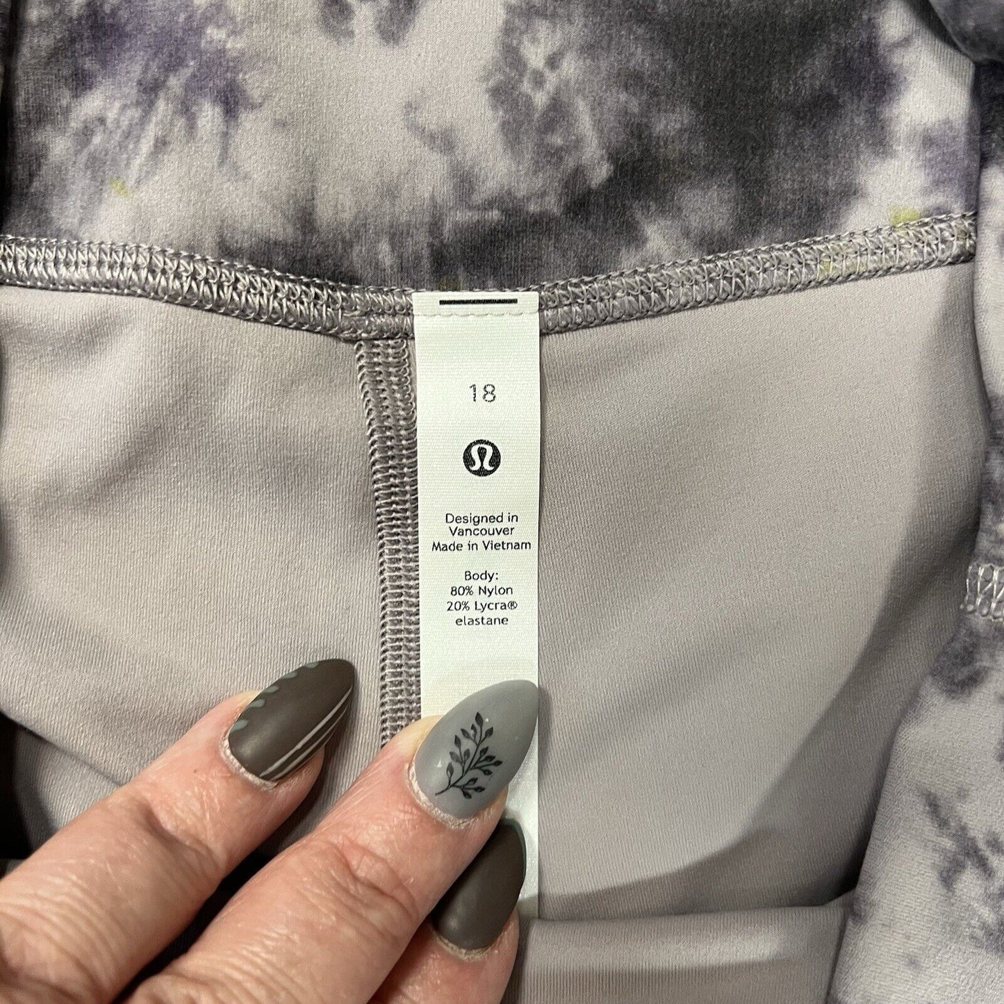 Lululemon Align High-Rise Pant 28" Radial Tie Dye Mauve Grey Multi SZ 18