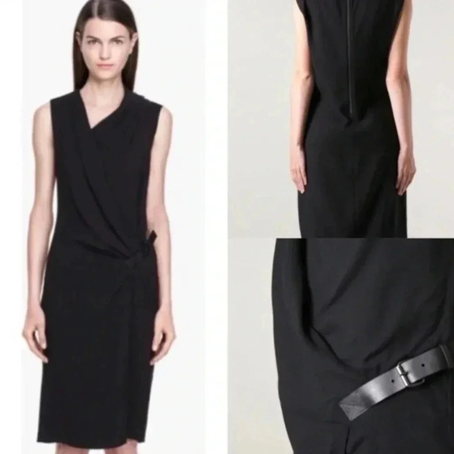 NWT Helmut Lang black belt drop dress SZ 6