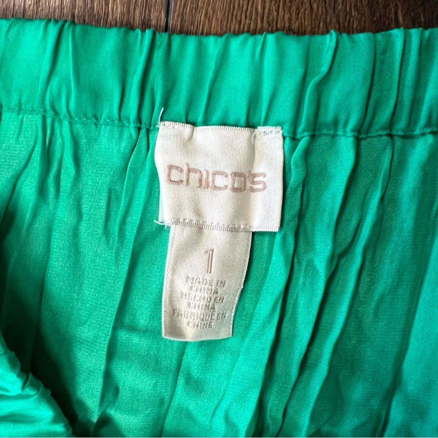 Chicos Tiered Crinkle Maxi Skirt SZ 1/MED