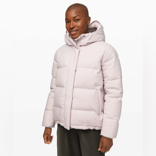 NEW Lululemon Wunder Puff Jacket *Wool Heathered Light Chrome SZ‎ 10