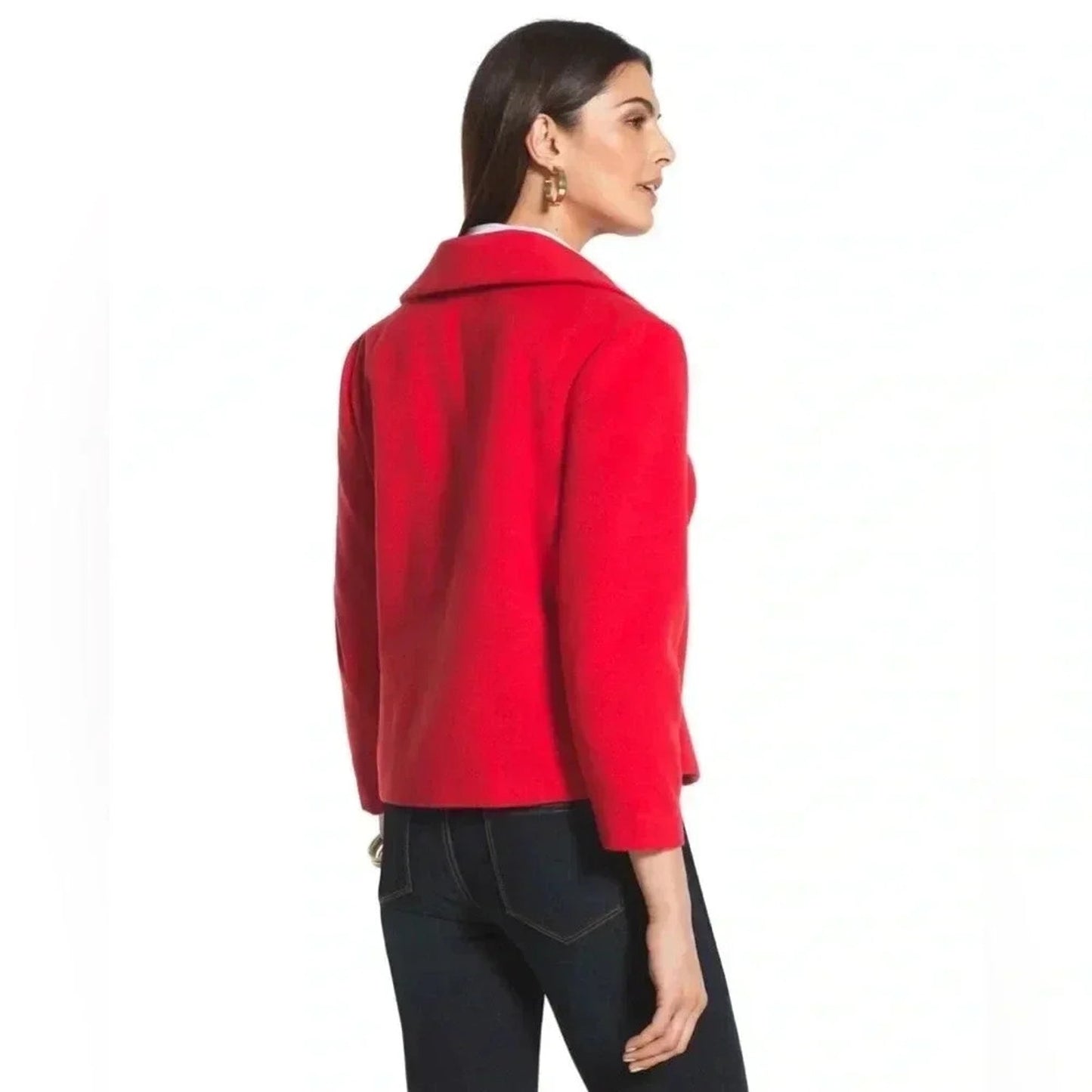 NEW CHICO’S Swing Jacket in Chinese red SZ 1/8 MED