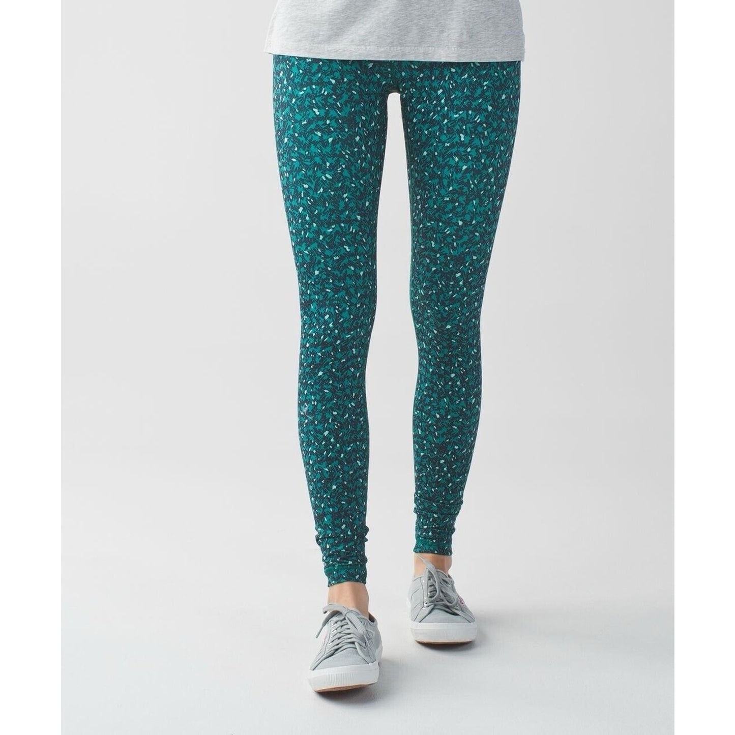 Lululemon Wunder Under Pant (Hi-Rise) Mountain Peaks Black Forage Teal 32” SZ 6