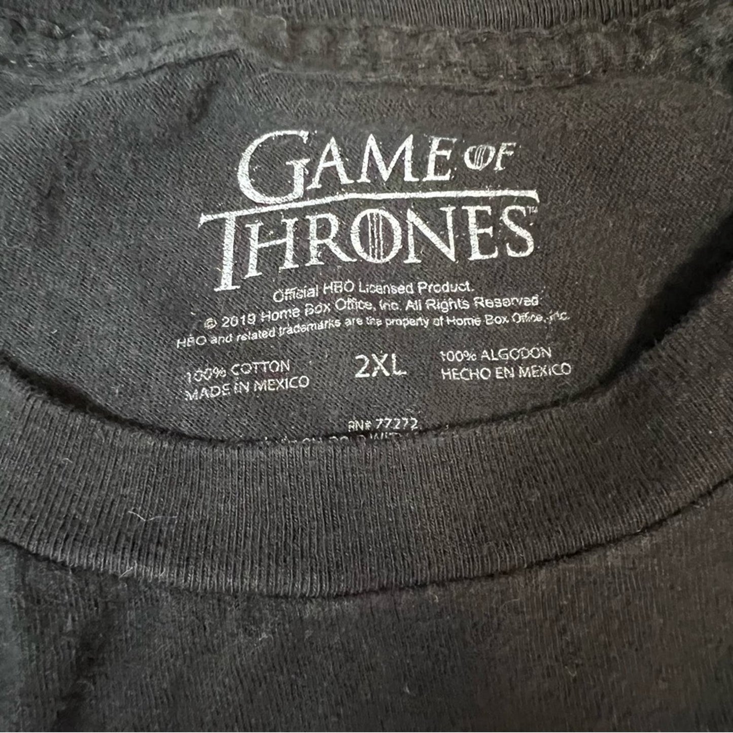 Men’s Game of Thrones Tee SZ 2XL