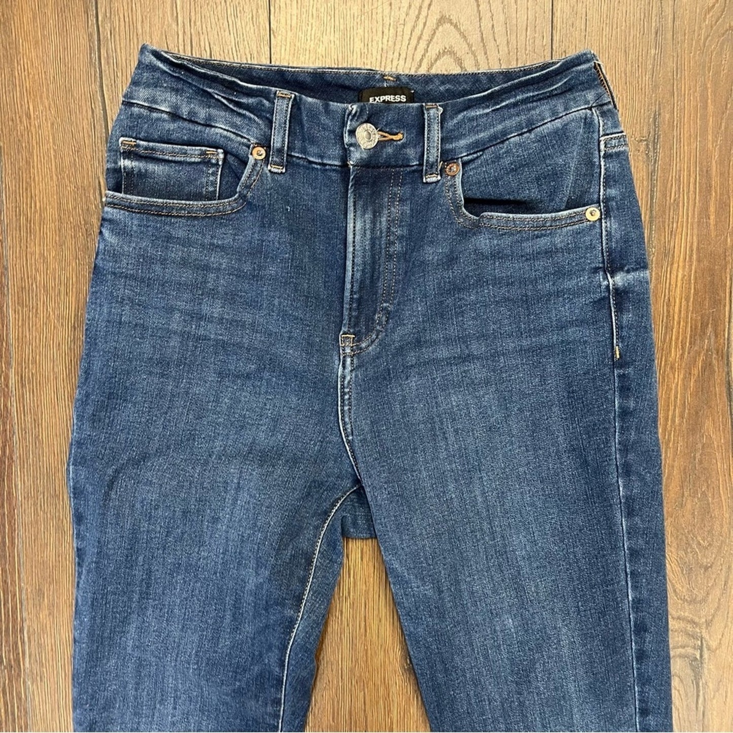 Express jeans skinny high‎ rise 4 way hyper stretch SZ SM/0/2/4