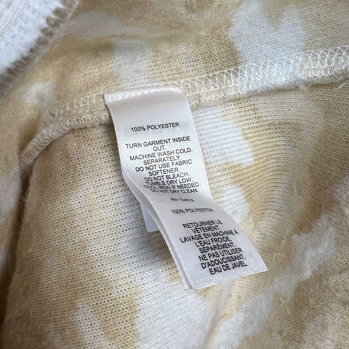 Vineyard Vines fleece Beige Camo Snap 1/4 Sweater Popover Size MED