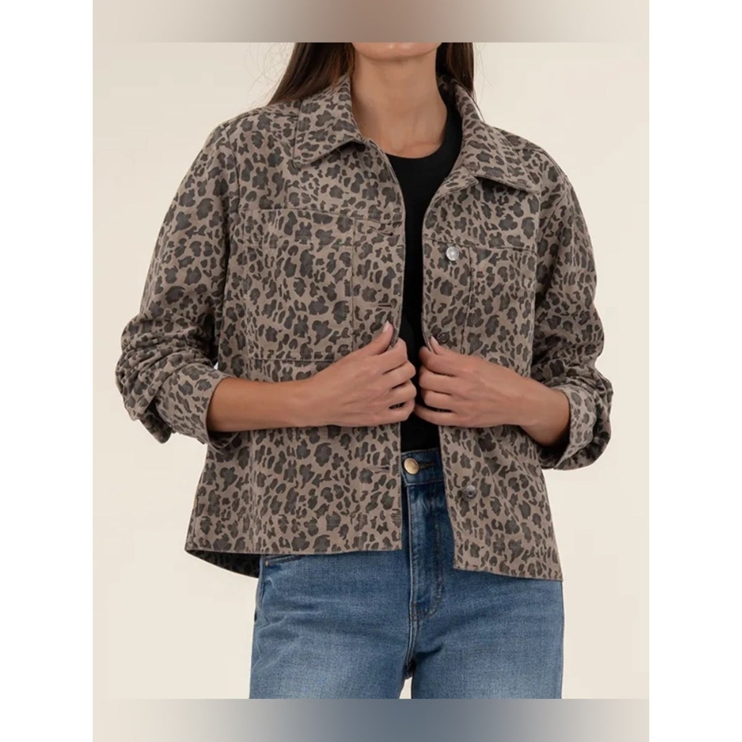 🆕 Kut from the Kloth Leopard Arya Shirt Jacket NWT SZ MED