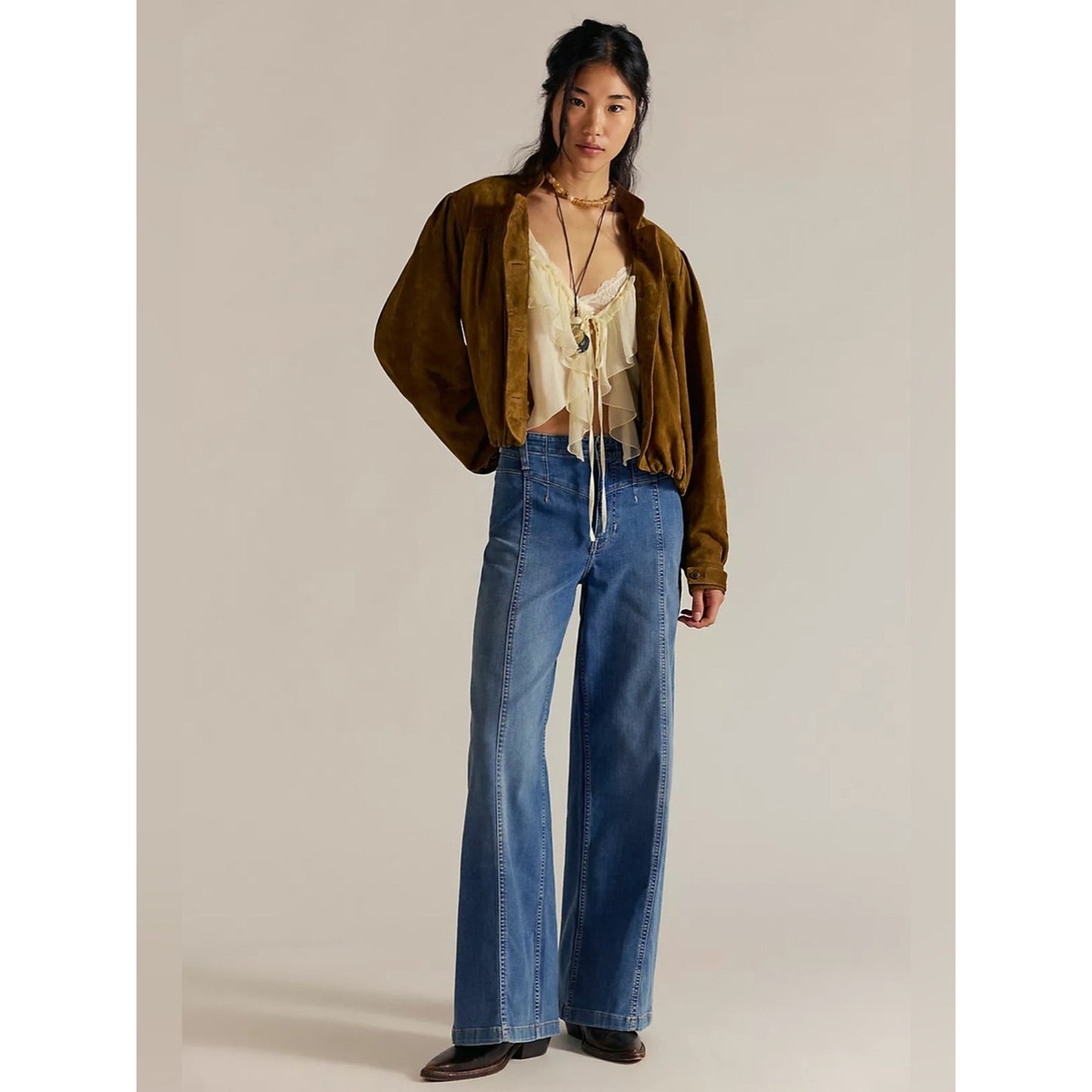 🆕 We The Free Libre Wide-Leg Jeans in Goodie Goodie NWT SZ 26