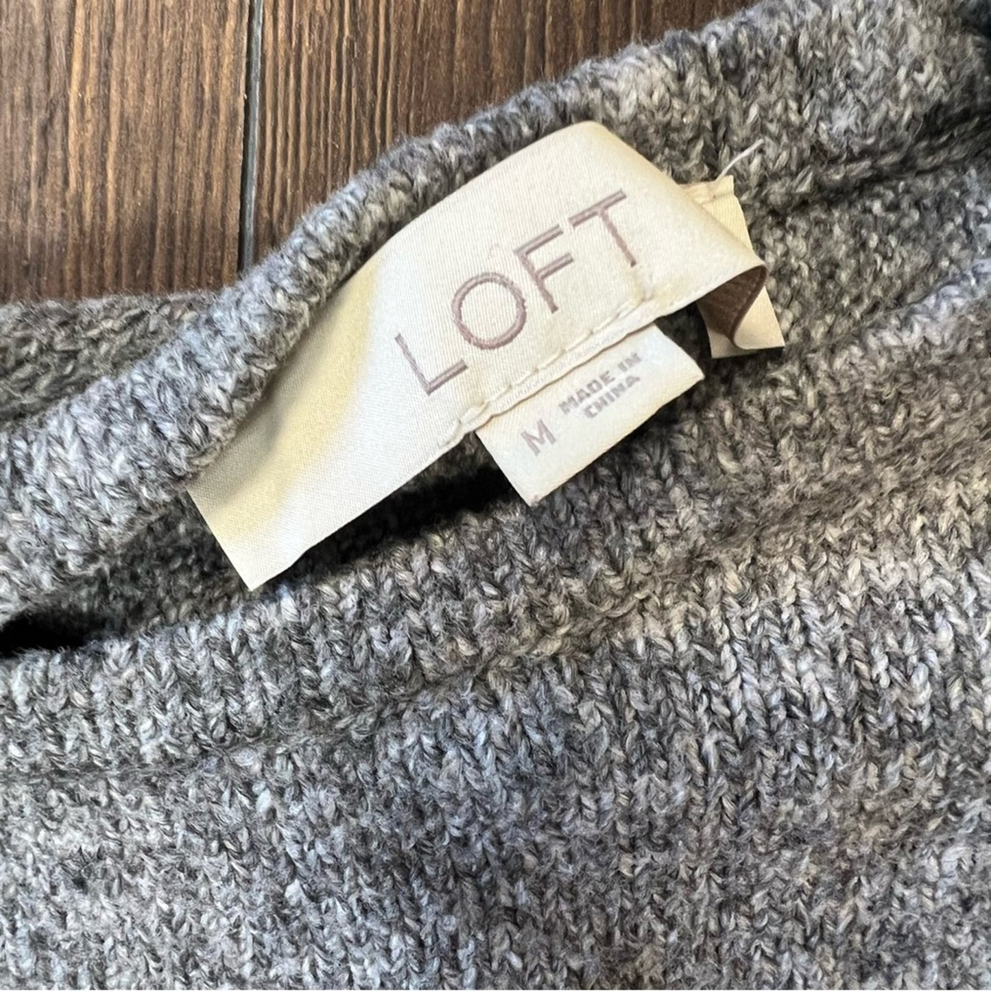 LOFT back twist sweater SZ MED