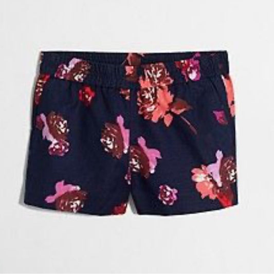 J.Crew factory navy floral linen blend shorts SZ 12