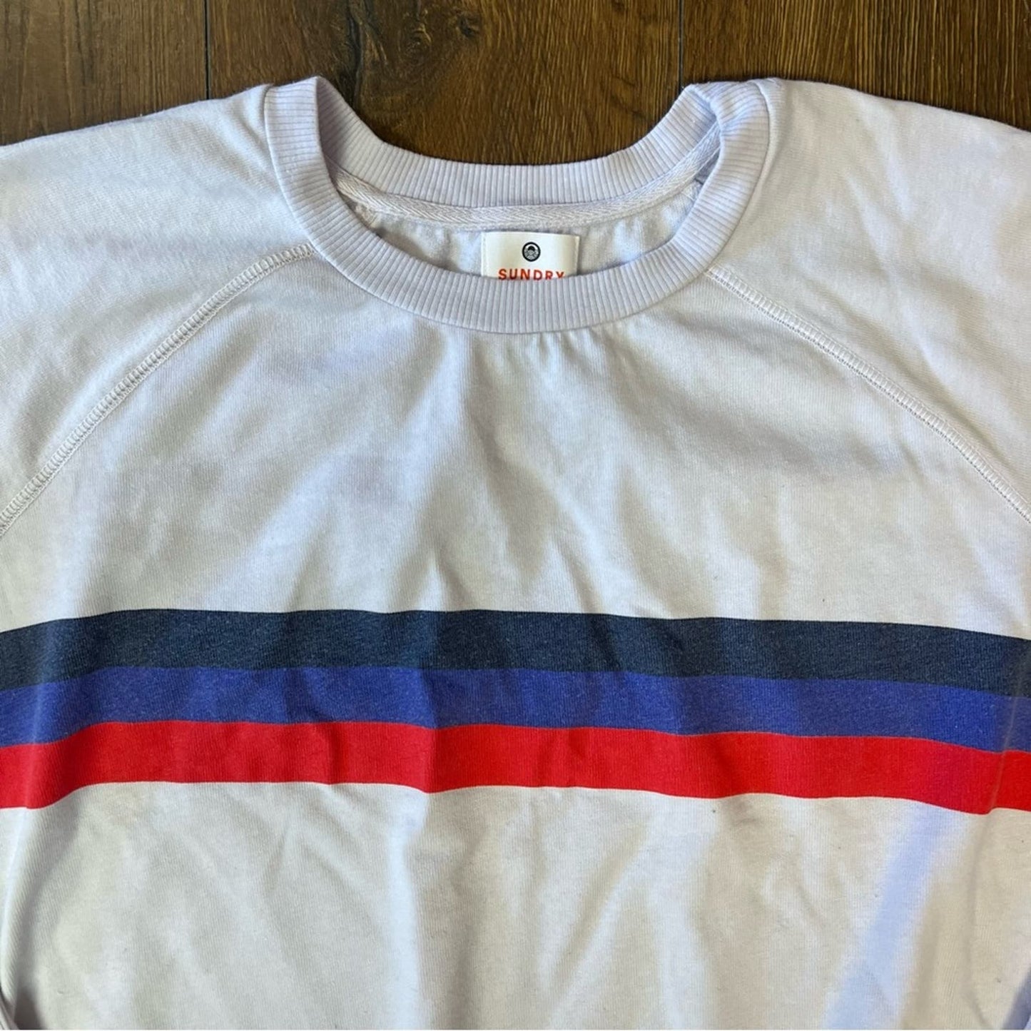 Sundry Striped Detail Sweatshirt SZ 2/MED