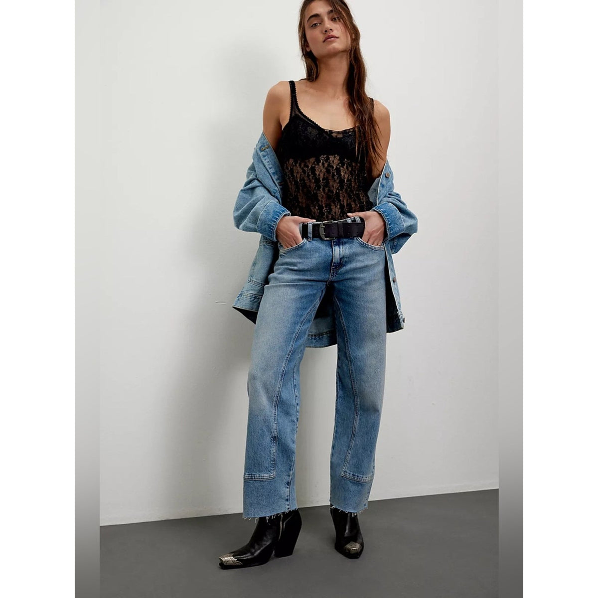 🆕 We The Free Risk Taker Mid-Rise Straight Leg Jeans -Mantra SZ 29