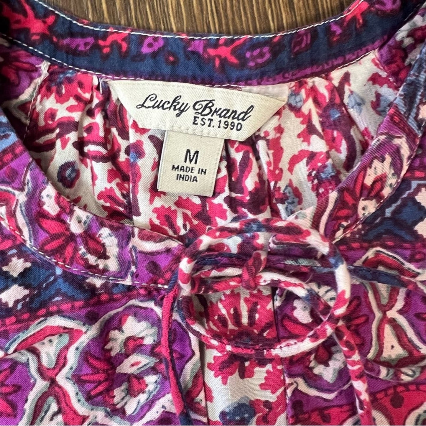 Lucky Brand Flutter Sleeve Top SZ MED