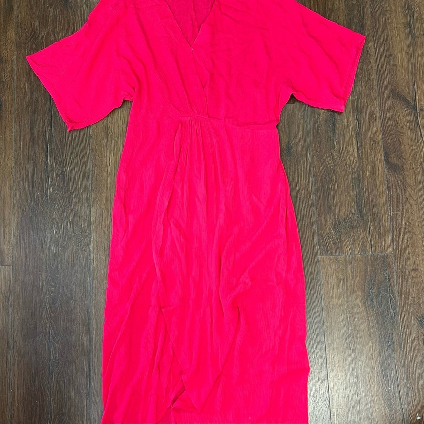 LOVESTITCH pink kimono midis dress SZ MED