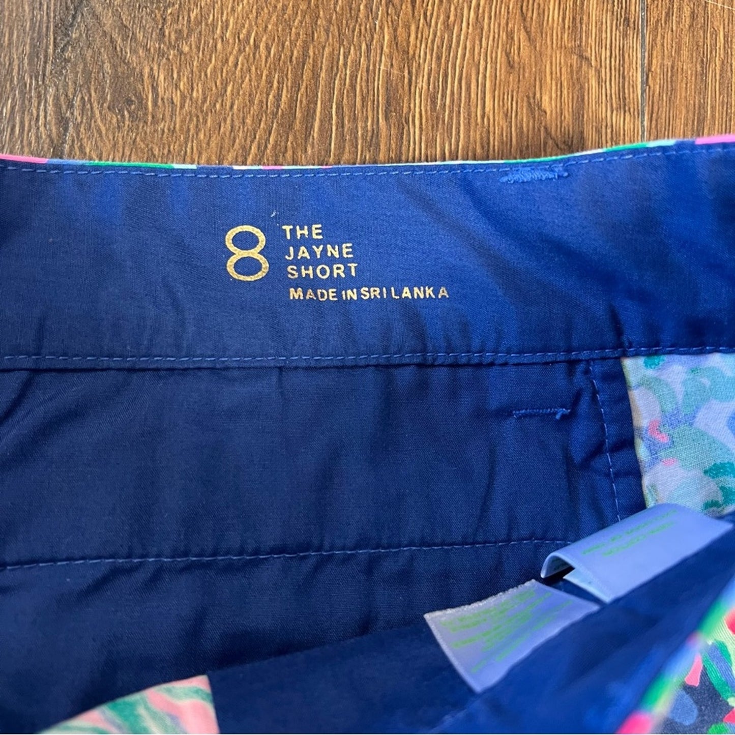 Lilly Pulitzer Blue Shorts Jayne Indigo Exotic Escapade Tropical SZ 8
