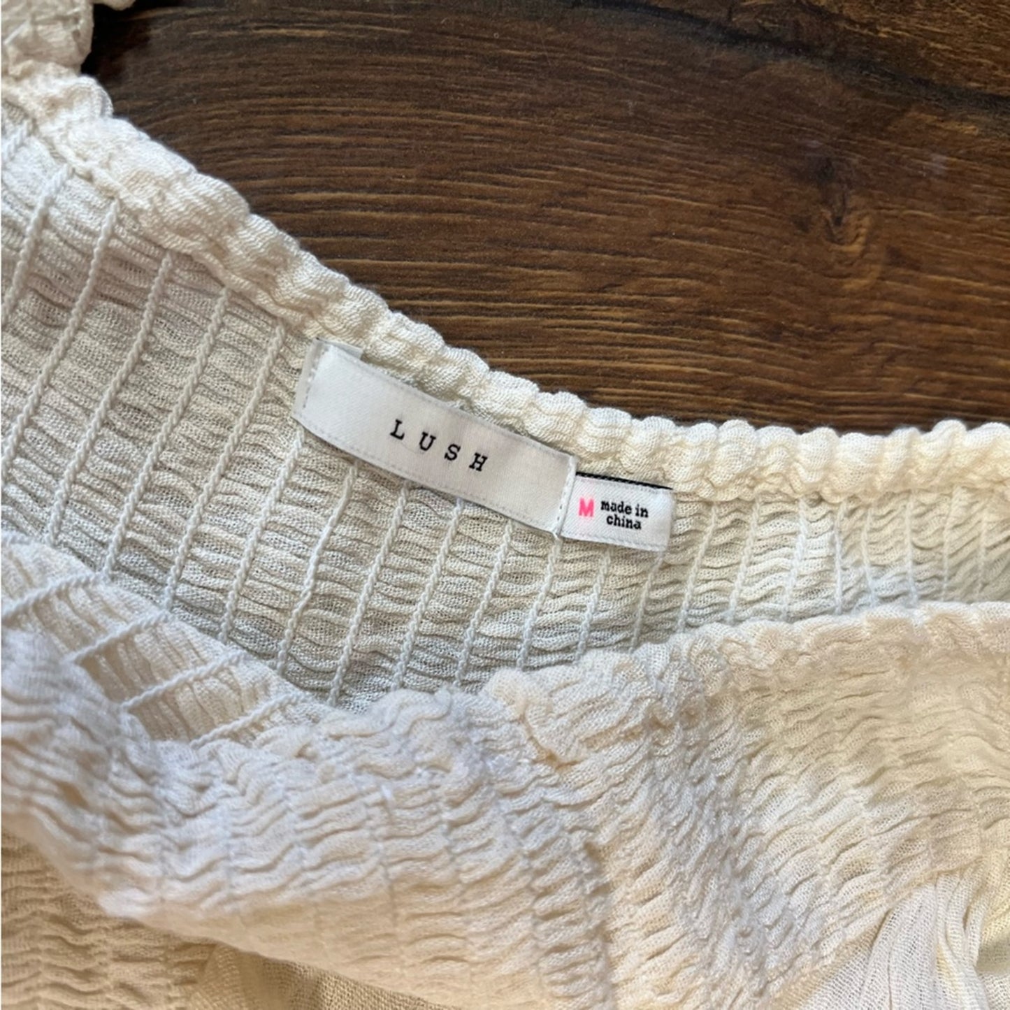 LUSH side cut maxi dress in bone SZ MED