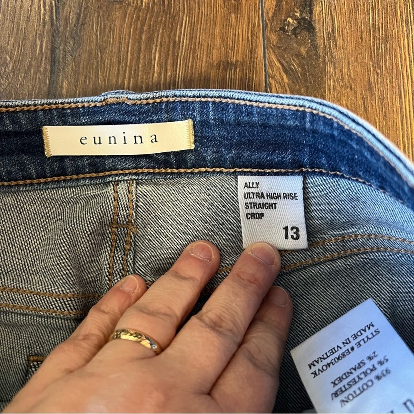 Eunina‎ ally high rise straight leg jeans SZ 13/12
