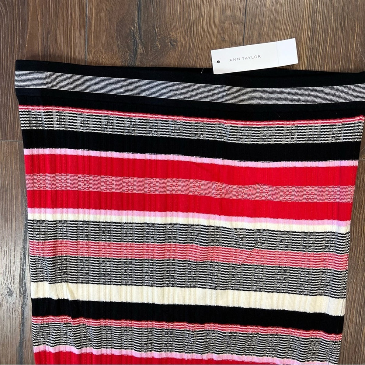 🆕 ANN TAYLOR Striped Sweater Pencil Skirt SZ LG