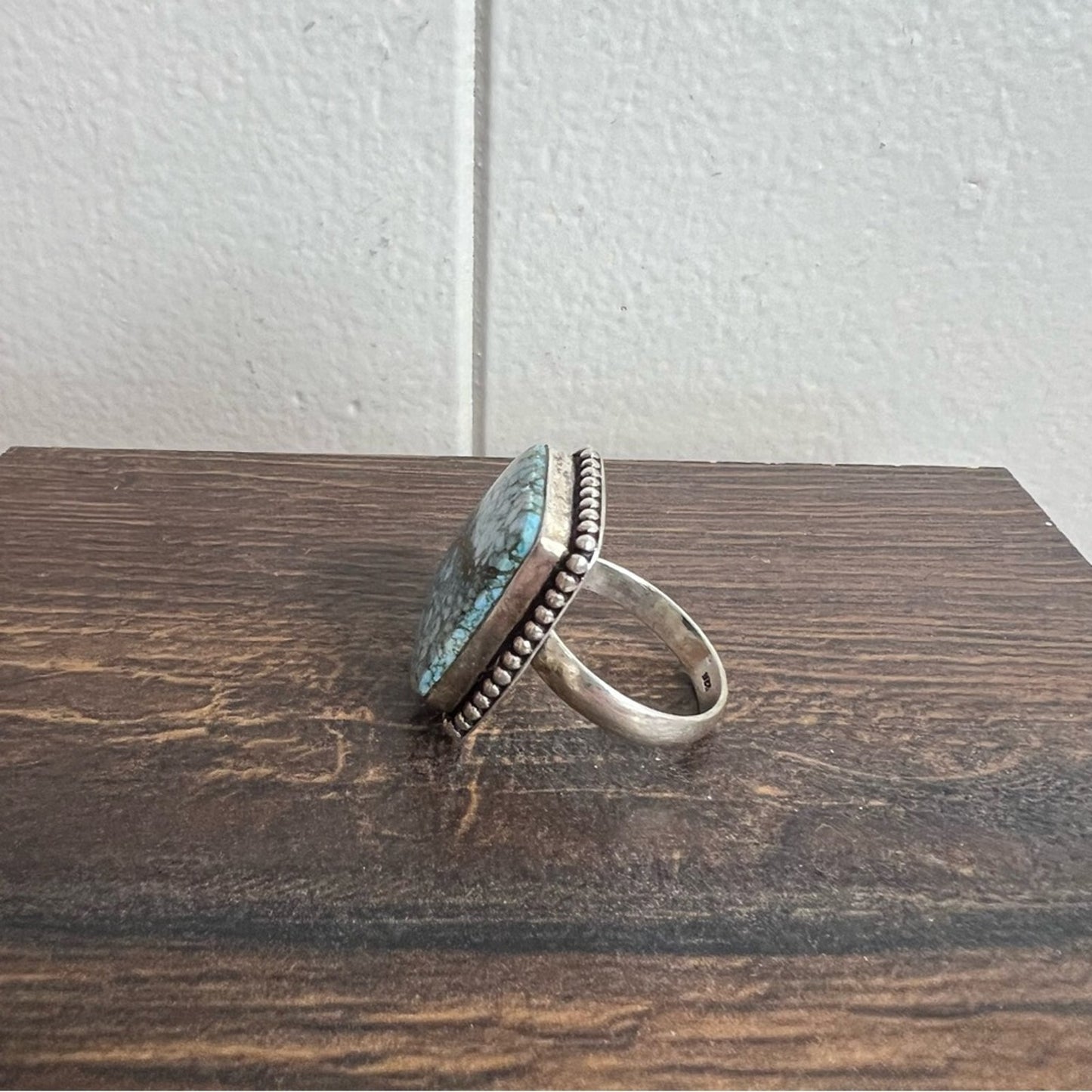 Navajo spider web sterling ring SZ 8.75