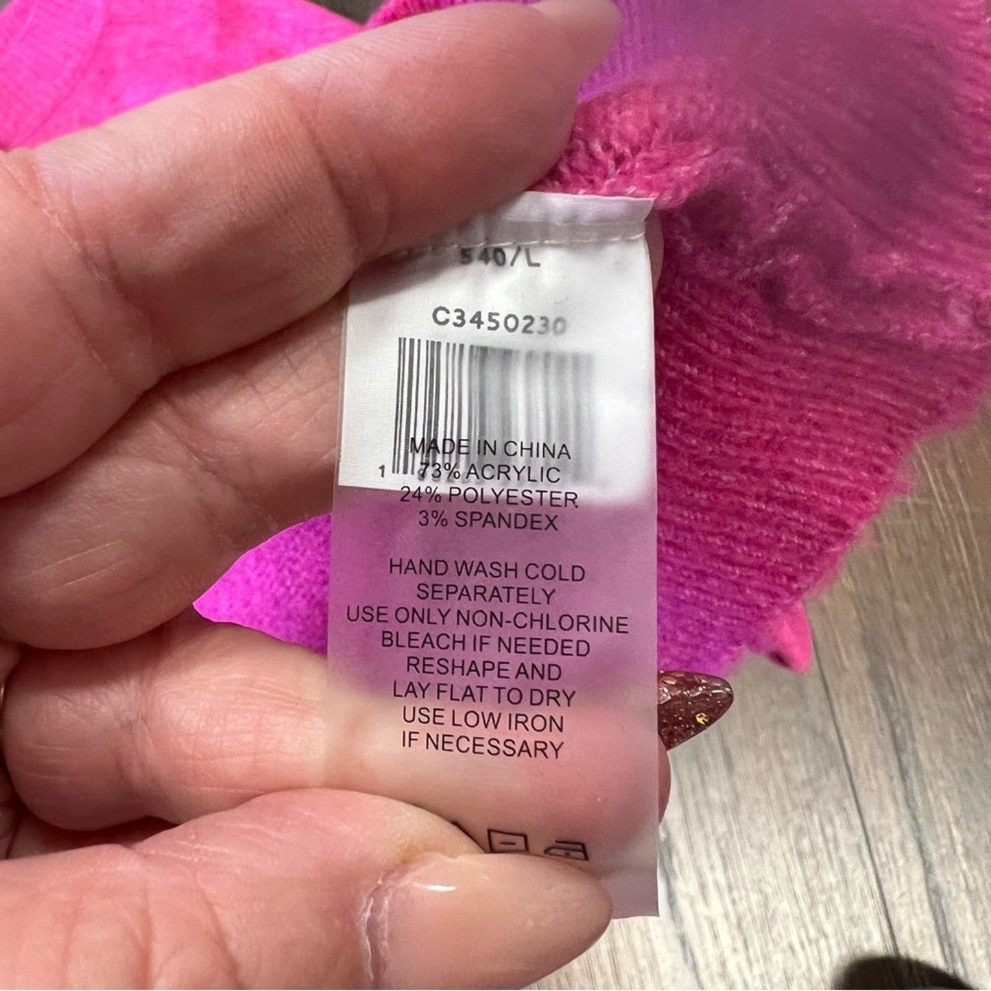 Vince Camuto, pink crewneck sweater SZ LG