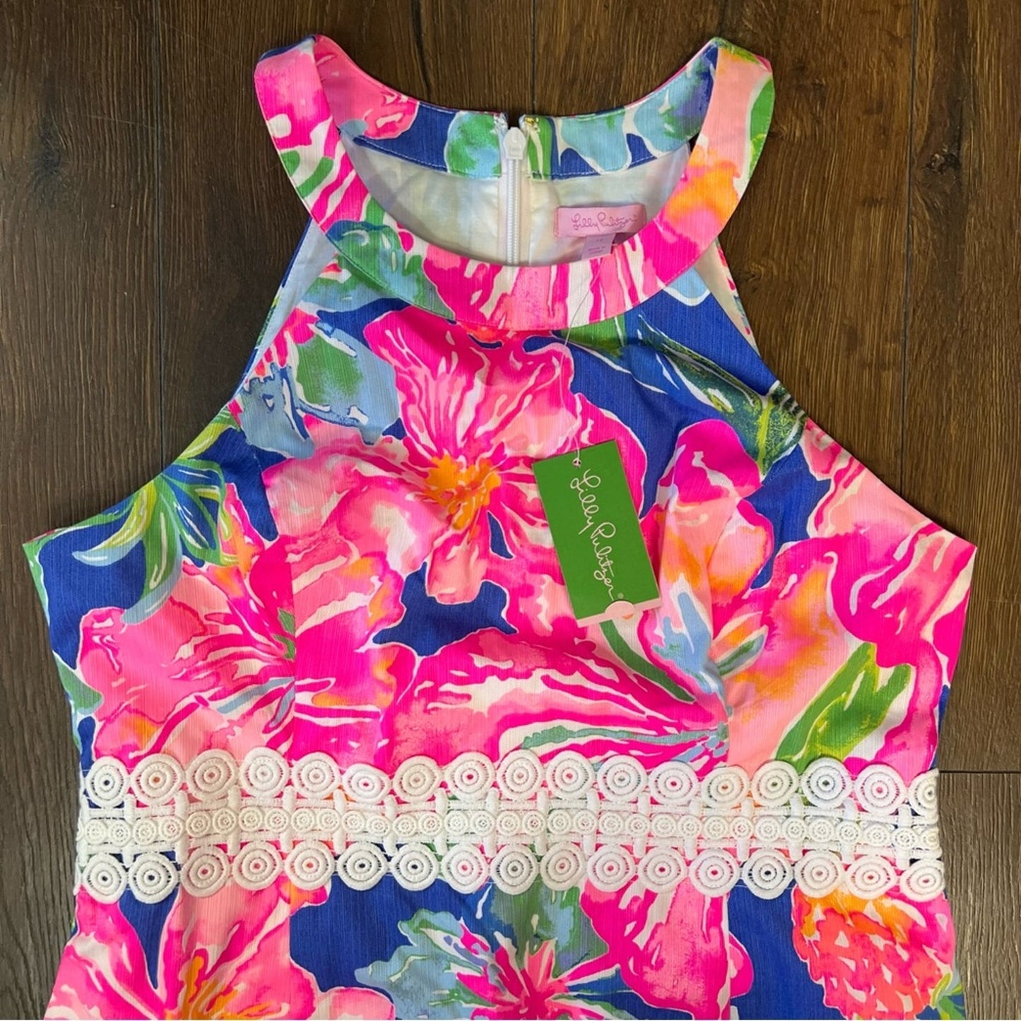 🆕 Lilly Pulitzer Ashlyn Shift Dress in beckon blue jungle utopia SZ 14