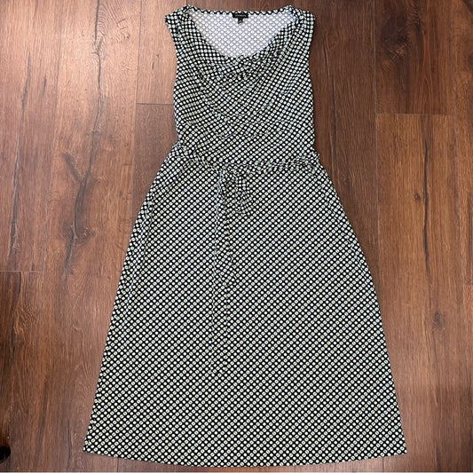 Talbots swoop neck midi dress SZ MED