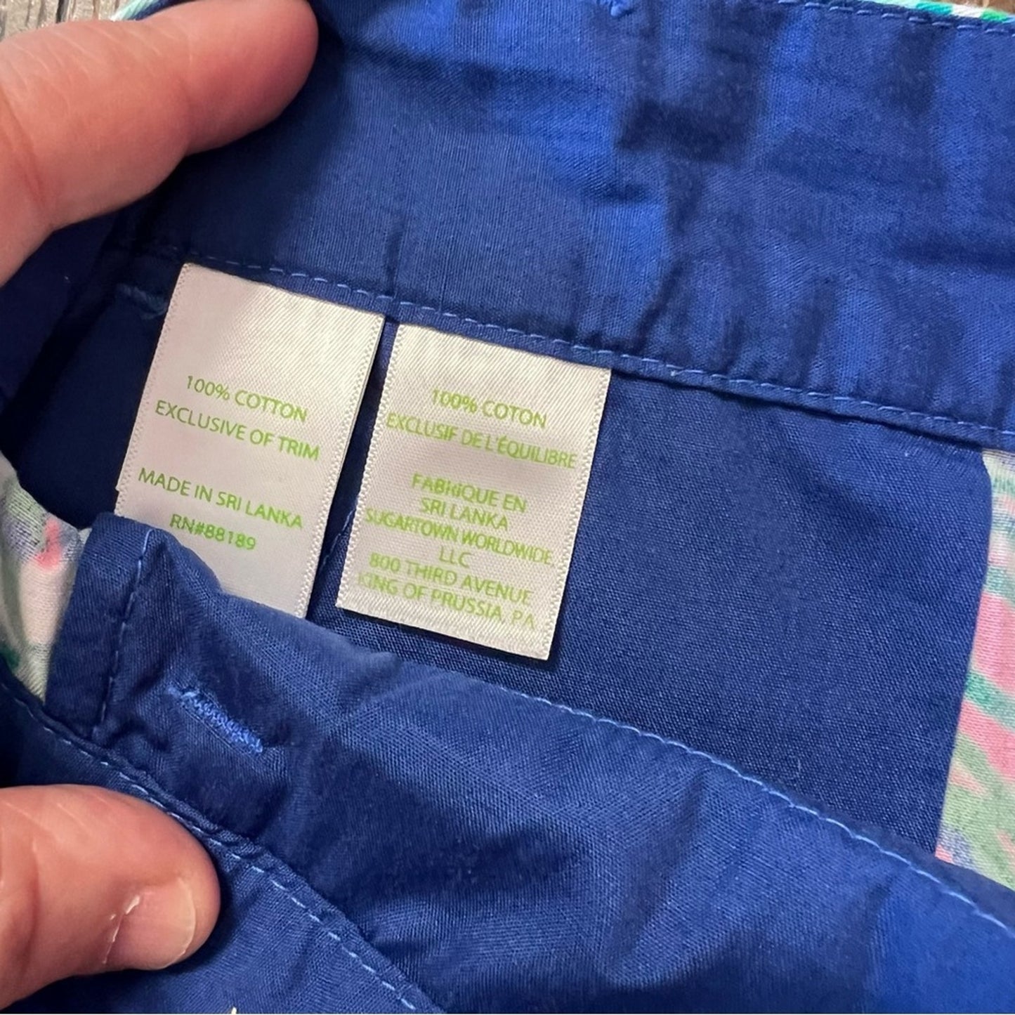Lilly Pulitzer Blue Shorts Jayne Indigo Exotic Escapade Tropical SZ 8