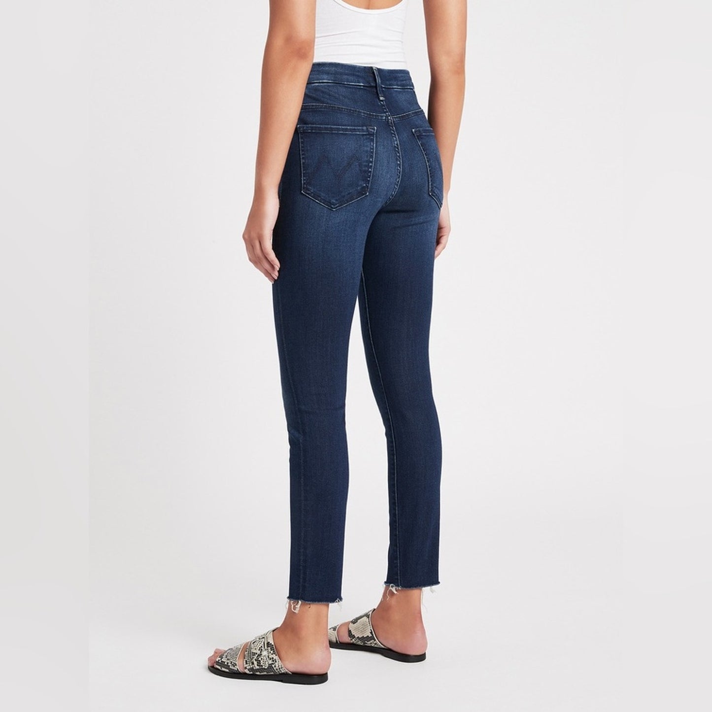 Mother Denim High Waisted Looker Ankle Fray- Tongue in Chic SZ 30/10