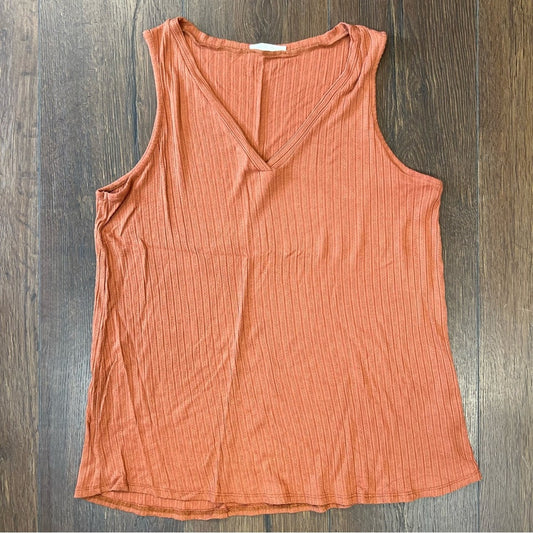 PS KATE Sleeveless Top Cozy Pointelle SZ LG