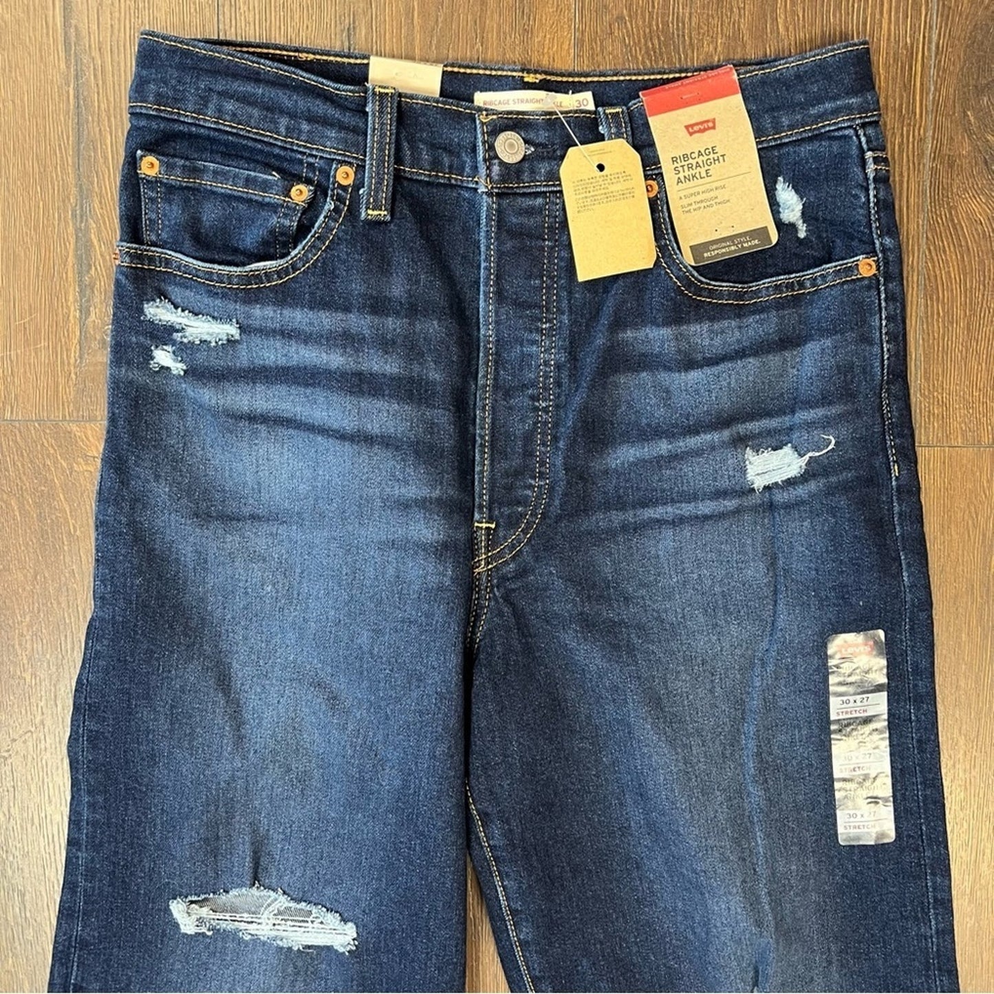 🆕 Levi’s Ribcage Straight Ankle Jeans Dark Wash SZ‎ 30/10