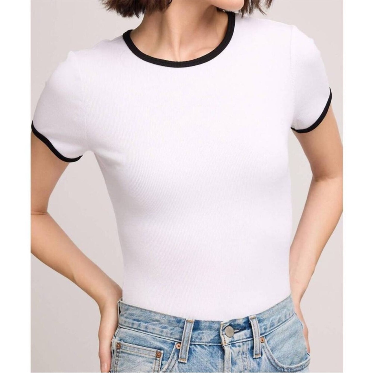 New Gentle Fawn Shaina‎ Ribbed Ringer Tee SZ Med