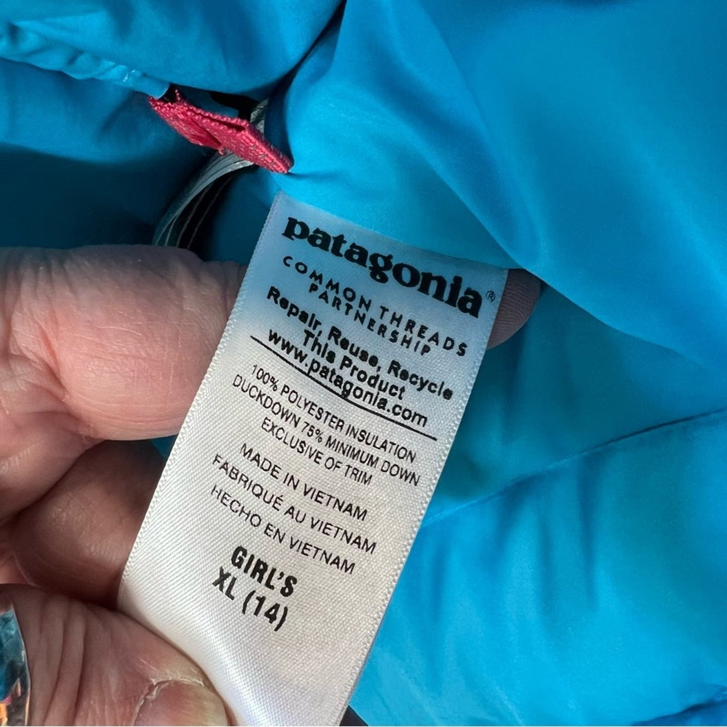 Patagonia down sweater vest SZ 14/YXL