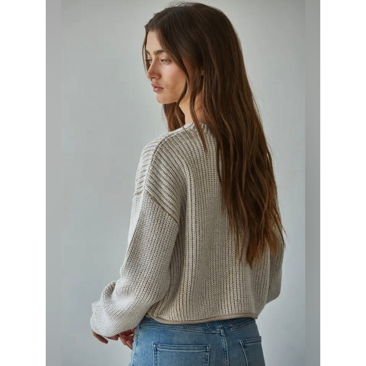 🆕 By Together Demi Ribbed Sweater Tan SZ LG