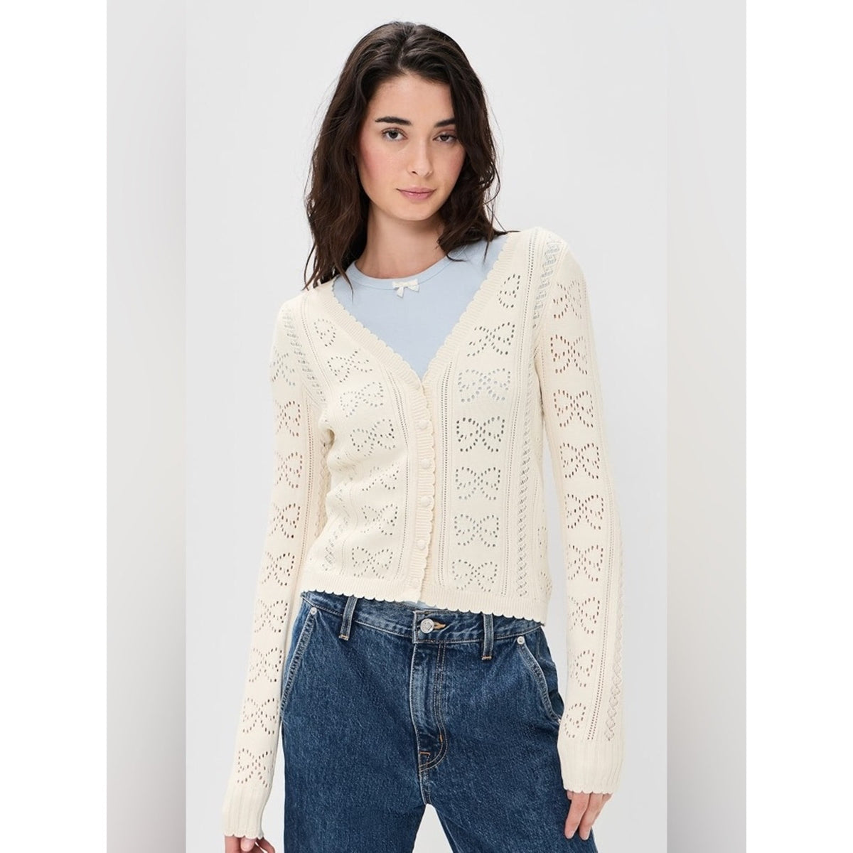 🆕 Z Supply Gema Eyelet Knit Cardigan SZ LG