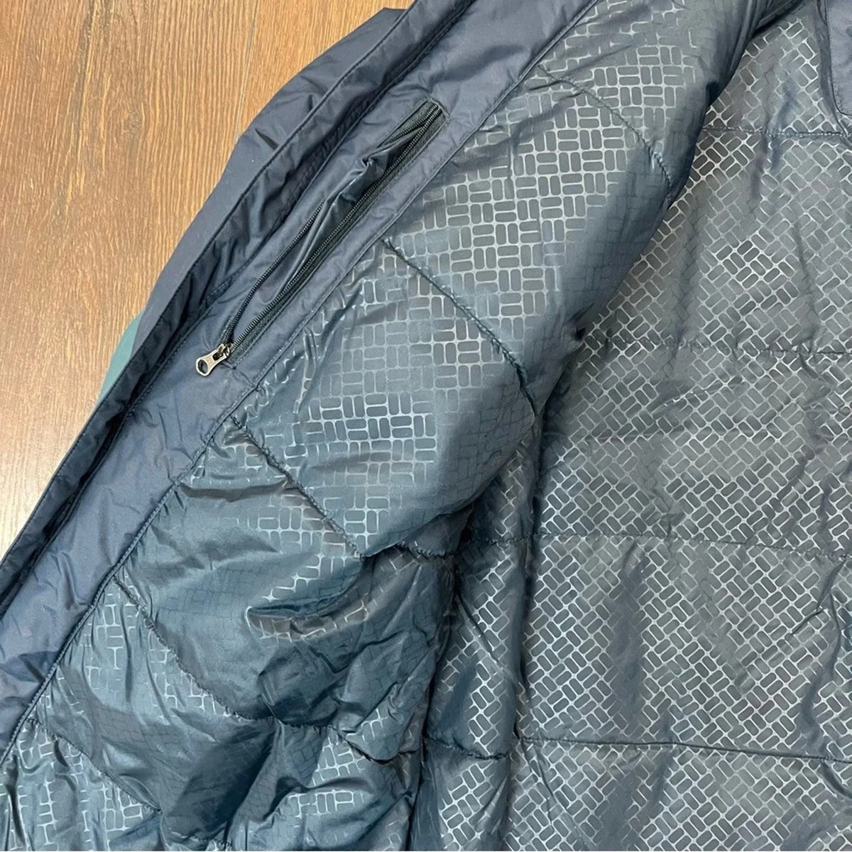Men’s Columbia two‎ tone blue winter coat SZ XL
