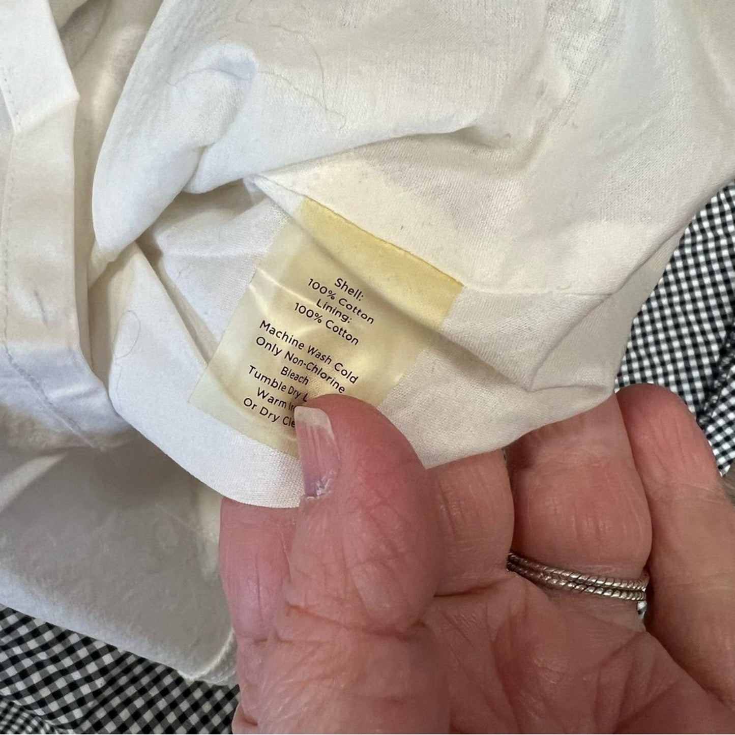 Talbots black and white gingham midi dress SZ 6