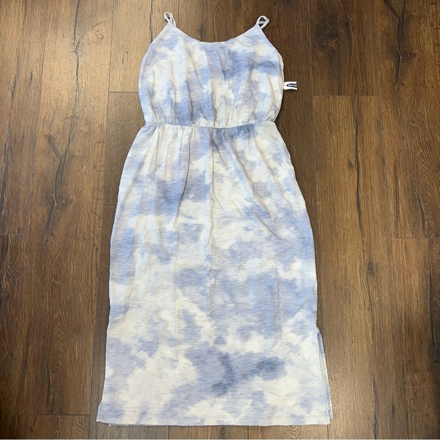 🆕 Old Navy, blue tie-dye midi dress SZ MED