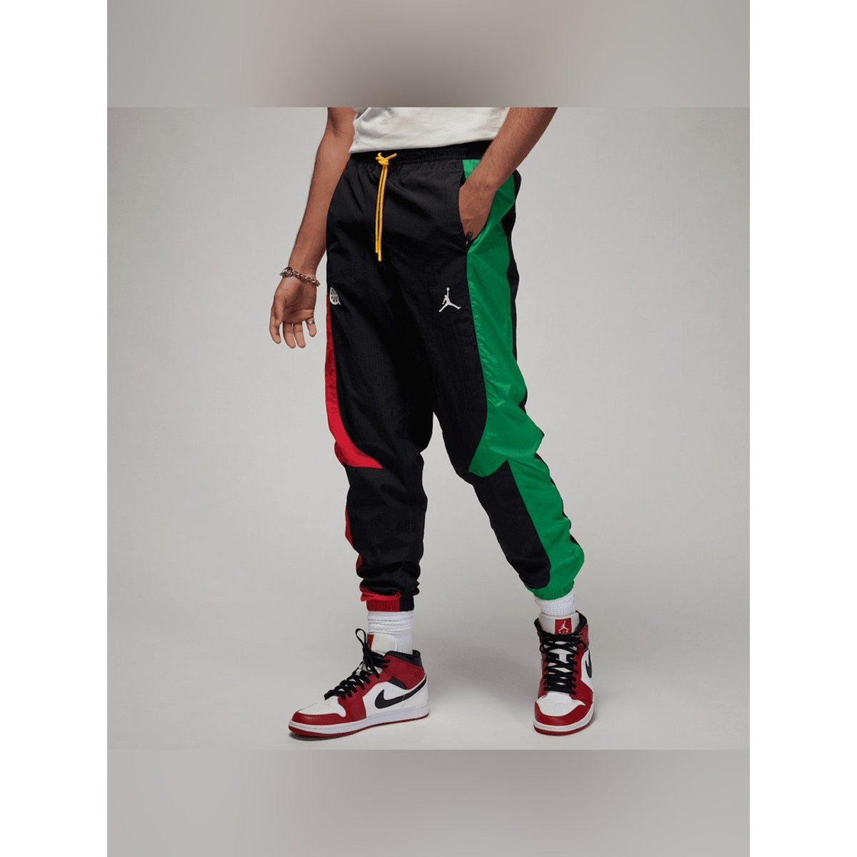 🆕 Men’s Jordan Quai 54 Men's Track Pants Red/Green SZ SM