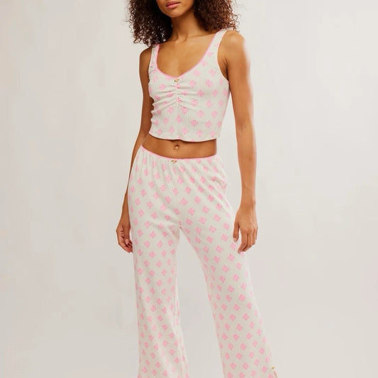New Free People Fresh in love Sleepwear Set SZ LG