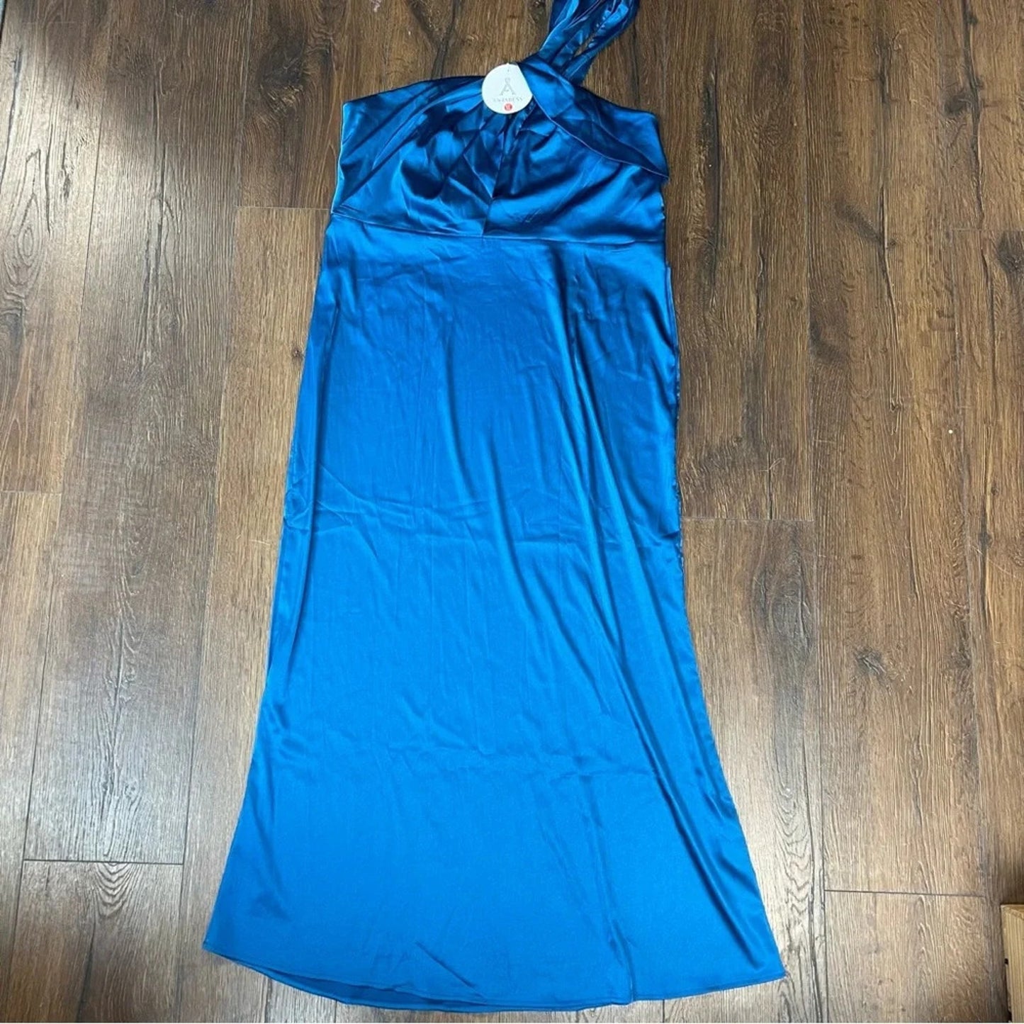 🆕 ANRABESS Satin One‎ shoulder Cocktail Evening Party Maxi Dresses SZ XL