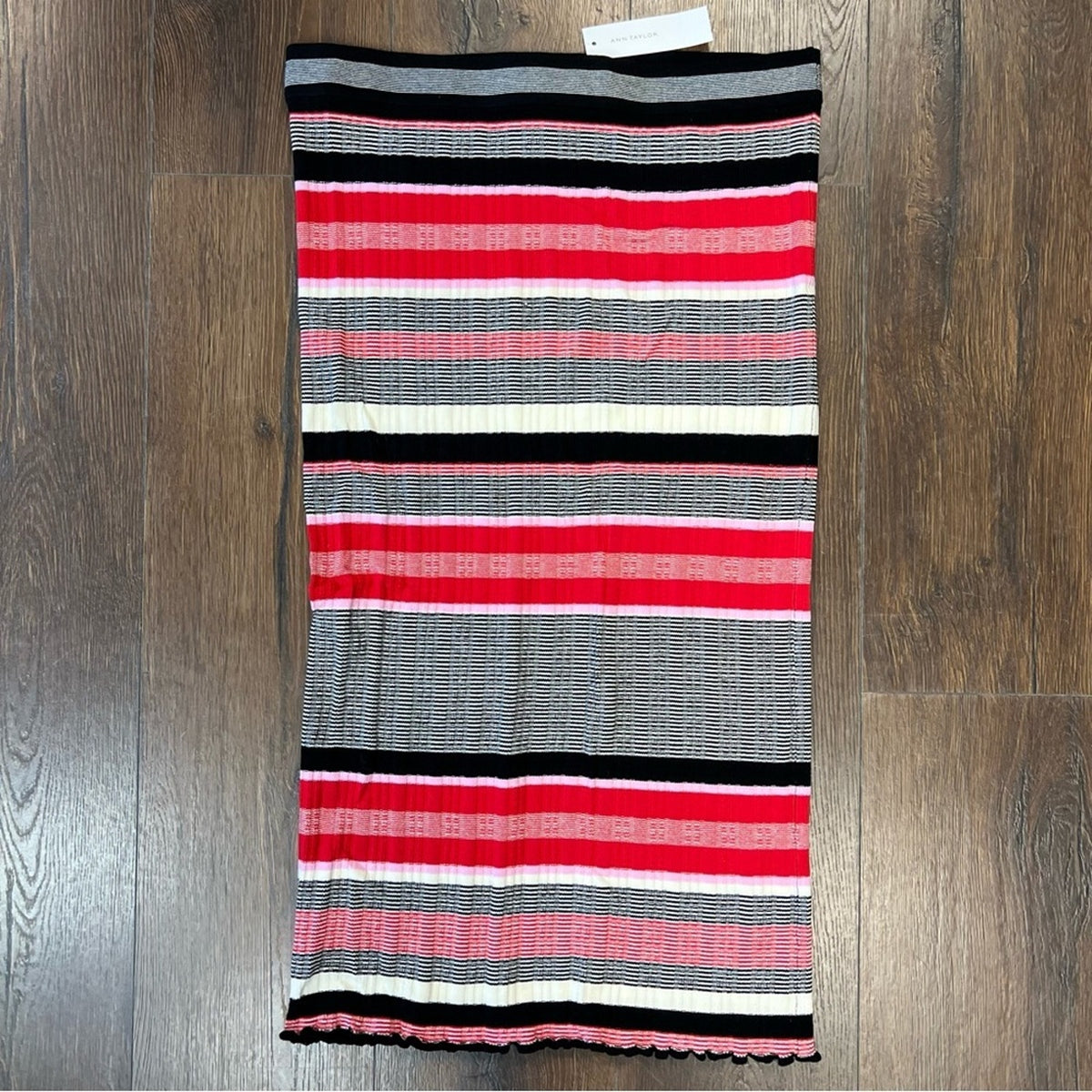🆕 ANN TAYLOR Striped Sweater Pencil Skirt SZ LG