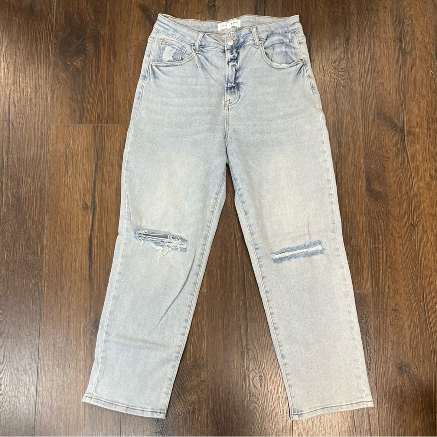 Risen Jean light wash distressed straight‎ leg Jean SZ 13/31