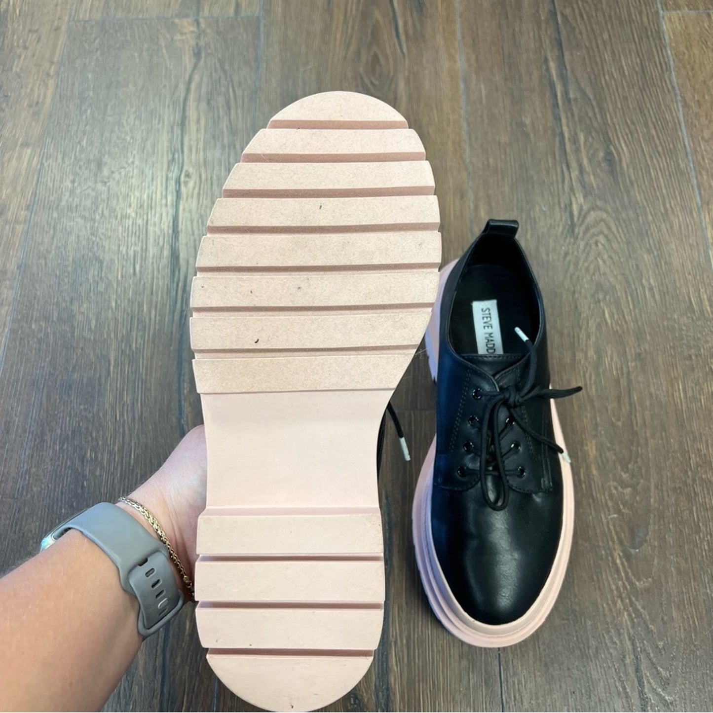 Steve Madden Malene Loafer in black/pink SZ 7.5