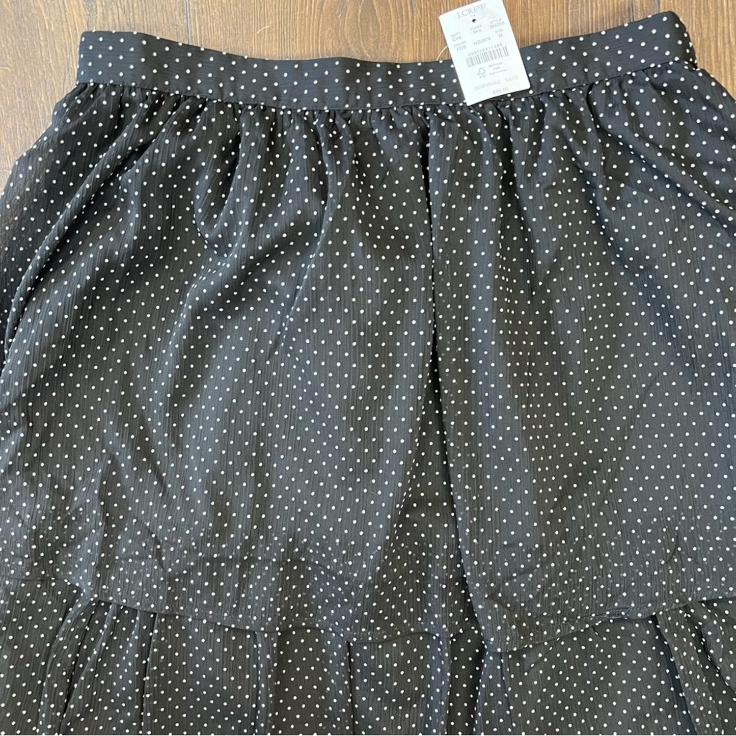 🆕 J.Crew Factory Women's Ruffle Tiered Midi Skirt SZ MED