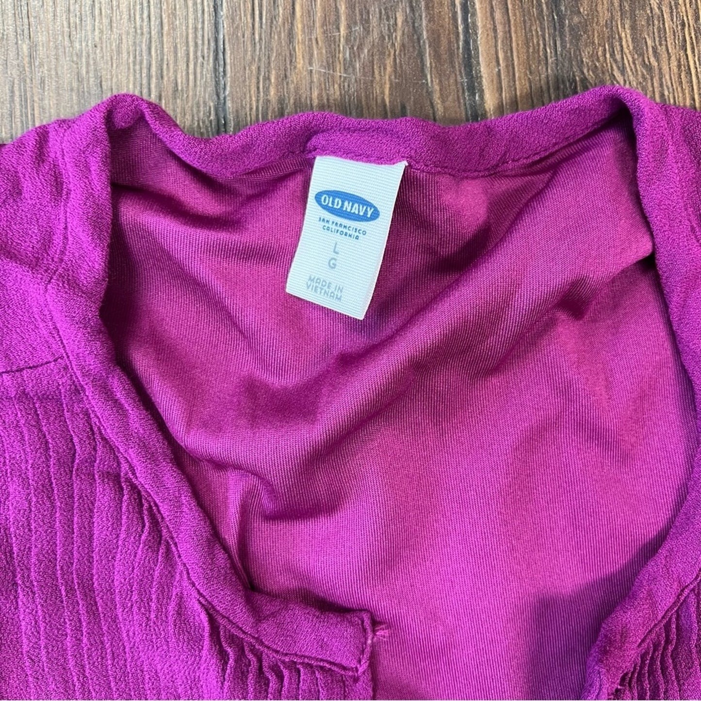 Old Navy purple pinned swing dress SZ LG