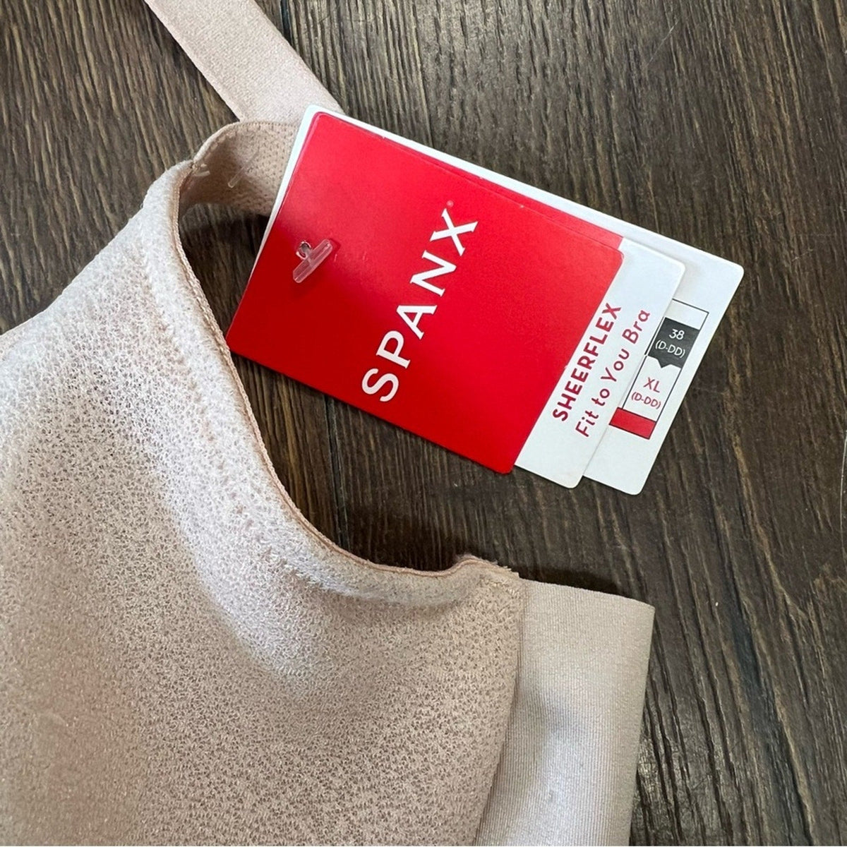 🆕 Spanx Champagne Beige Demi Bra NEW SZ XL D-DD
