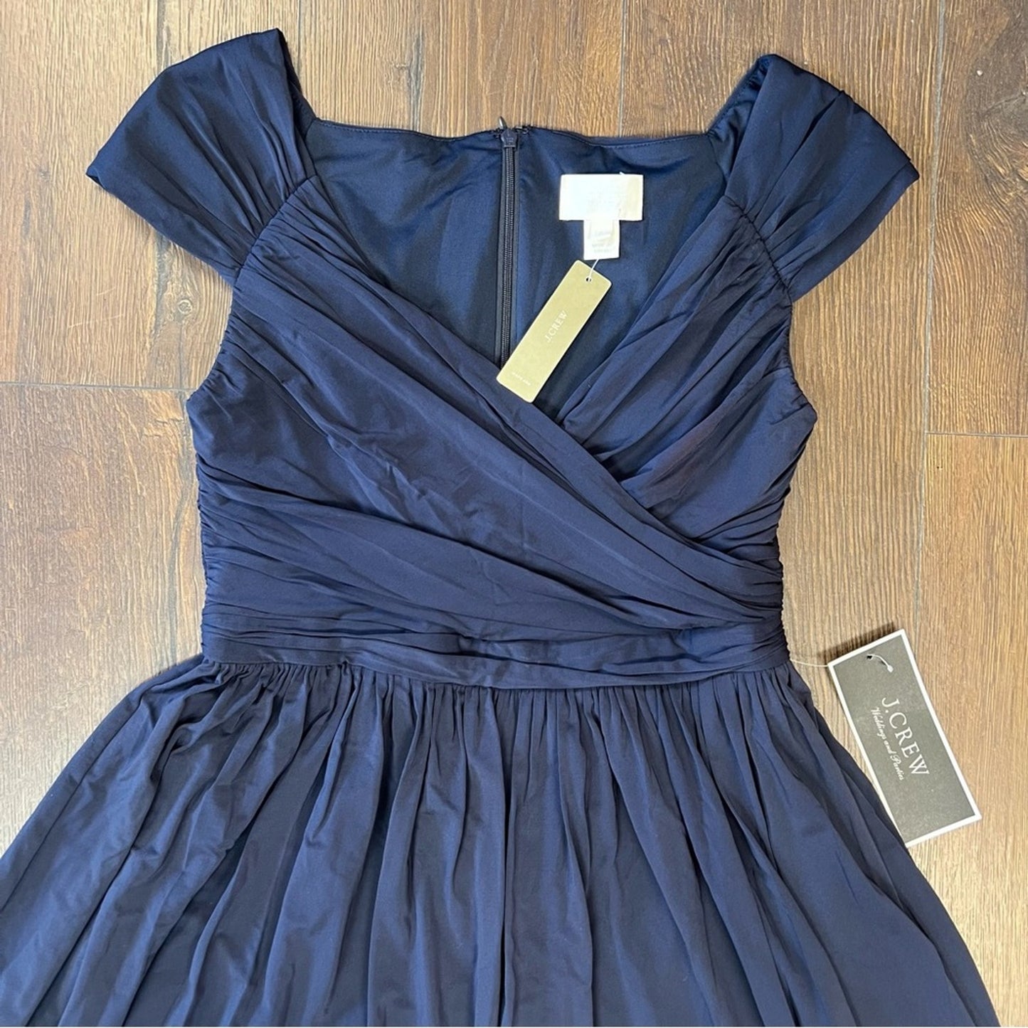 NEW J Crew Matilda navy formal dress SZ 8