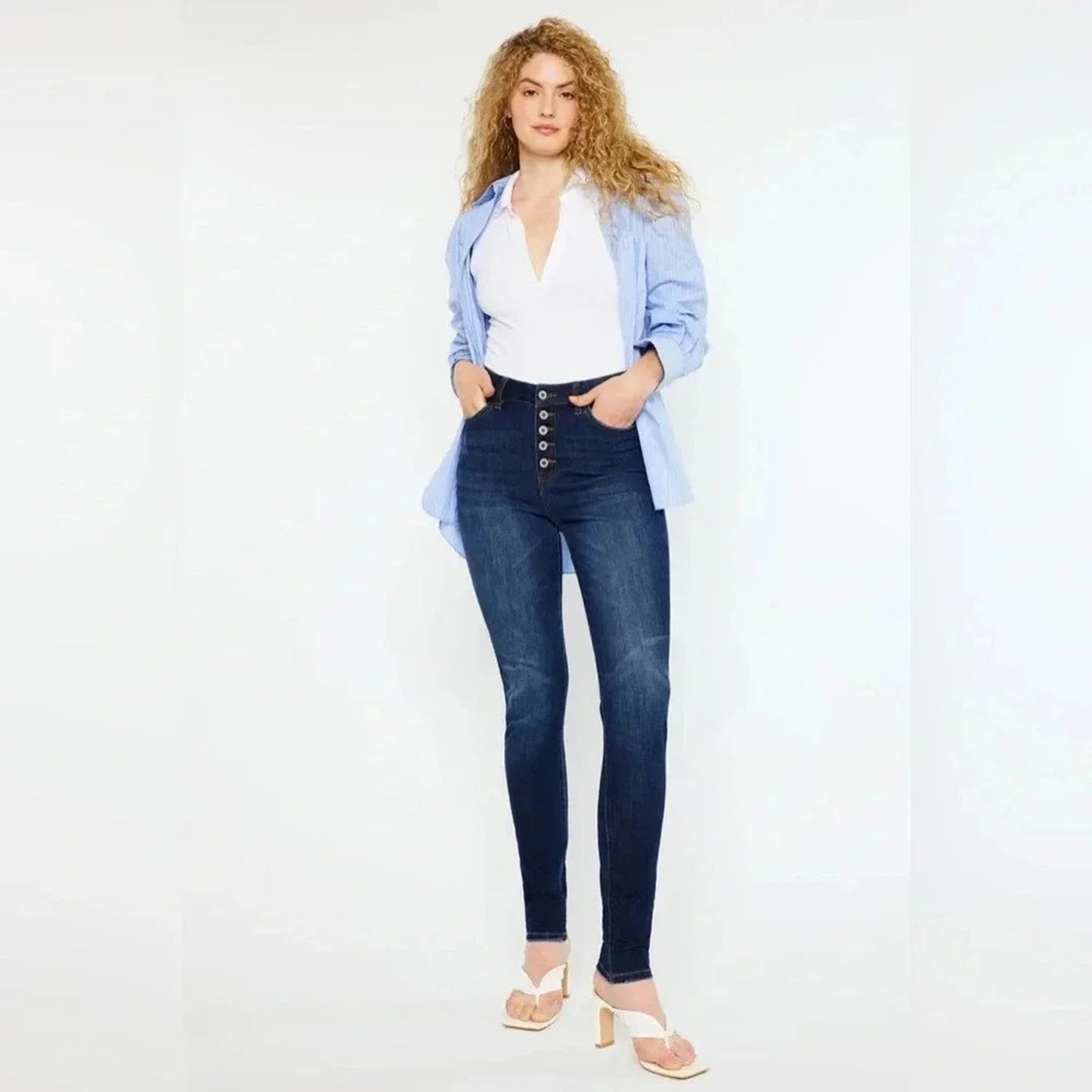 KanCan Candice High Rise Super Skinny Jeans - Curvy SZ 9/28