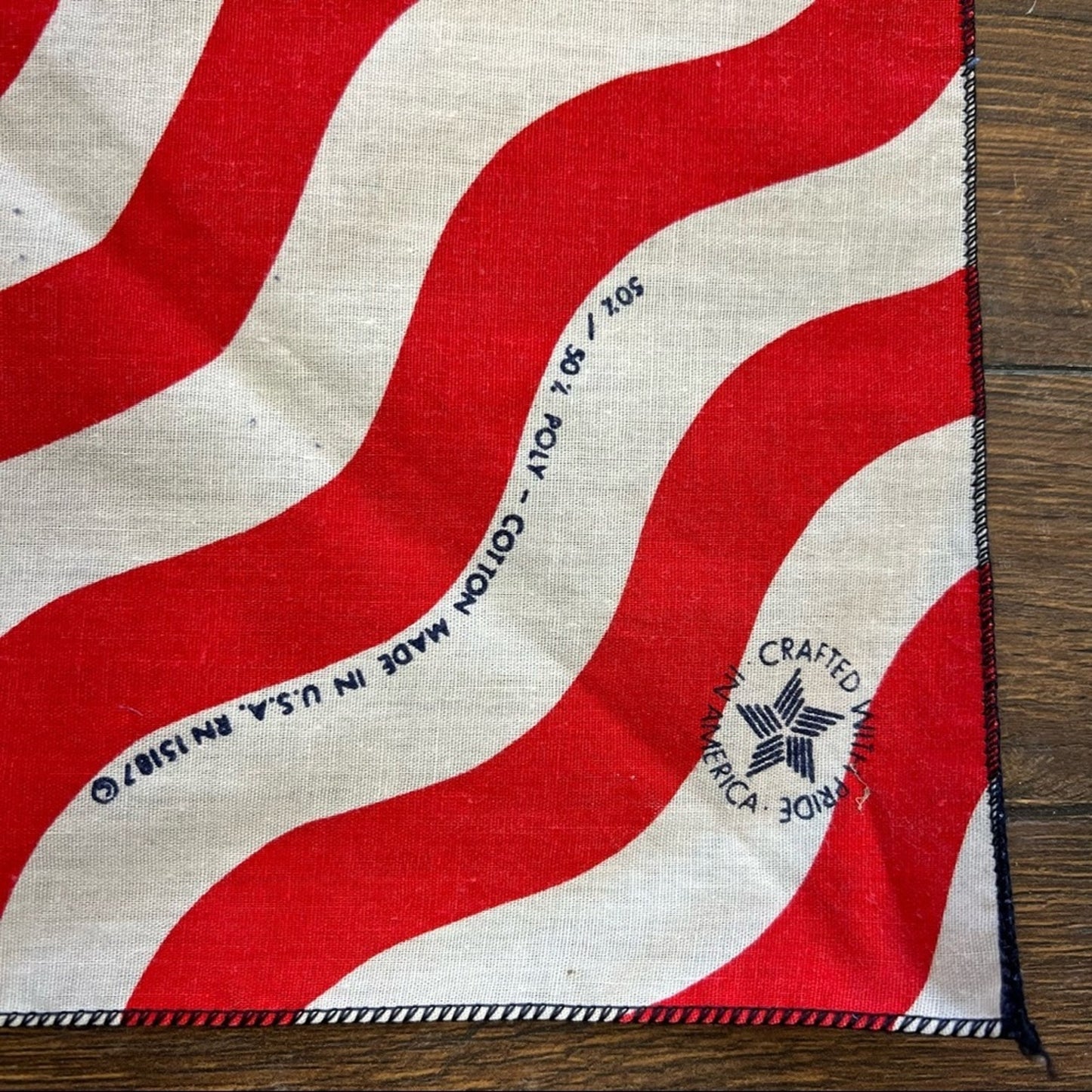Vintage Harley-Davidson Made in USA American Flag bandana